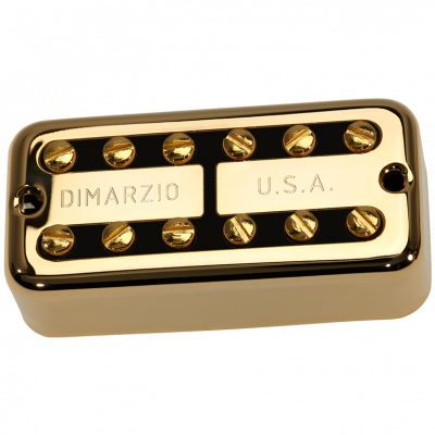 DiMarzio DP291GBK NEW'TRON NECK - звукосниматель для электрогитары, хамбакер, Алнико 5, 275 мВ, 7,56 кОм, золото/чёрный